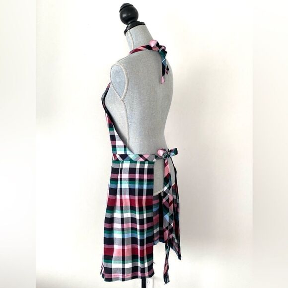 Vera Bradley Colorful Tartan Check Apron Adjustable Holiday Preppy Casual NWOT - Picture 5 of 12